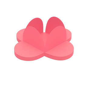 PORTA FORMINHA 4 PETALAS ROSA ESCURO