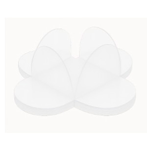 PORTA FORMINHAS 4 PETALAS TRANSPARENTE