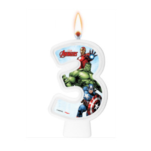 VELA NUMERAL AVENGERS AANIMATED NÚMERO 3