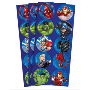 Adesivo Decorativo Marvel Avengers 30Peças Festa Lembrancinha e Decoraçao