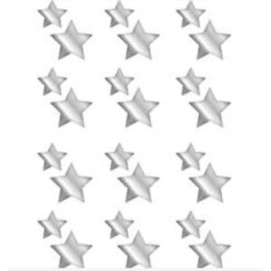 Mini Pers.estrelas Prata Ano Novo 24un