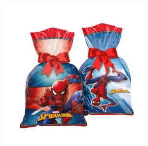 Sacola Plástica Spider-Man Animação com 8 Unidades – Lembrancinha Festa Infantil