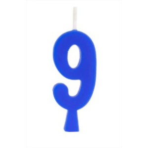 VELA ANIVERSÁRIO NÚMERO 9 AZUL