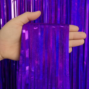 Cortina Met.holografica Roxo 1x2m