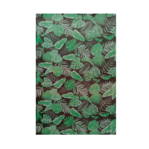 TNT ESTAMPADO 2,50M X 1,40M FOLHAGEM FUNDO PRETO