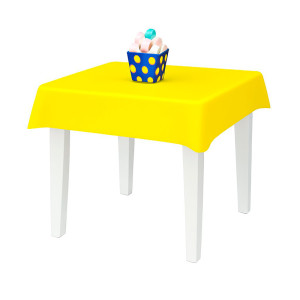 TOALHA PEROLIZADA AMARELO 78 CM X 78 CM - 10 UNID