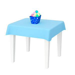 TOALHAS PLÁSTICAS PEROLIZADAS AZUL CANDY COM 10 UNID