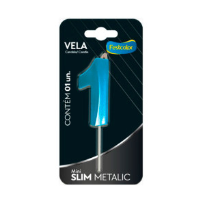 VELA MINI SLIM METALLIC AZUL 1