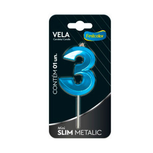 VELA MINI SLIM METALLIC AZUL 3