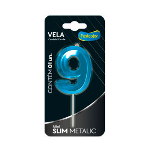 VELA MINI SLIM METALLIC AZUL 9