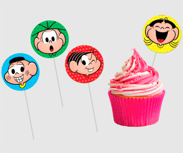 TOPPER PARA DOCINHOS TURMA DA MONICA