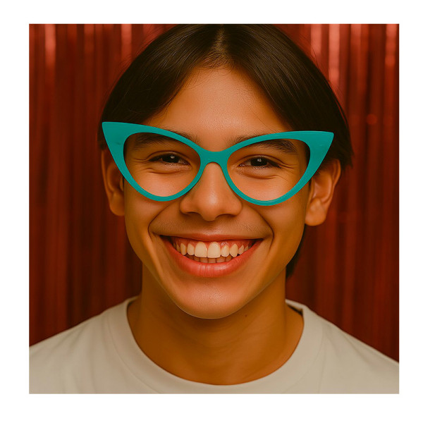 ÓCULOS BALADA GATINHO LUXO BRILHA NO ESCURO