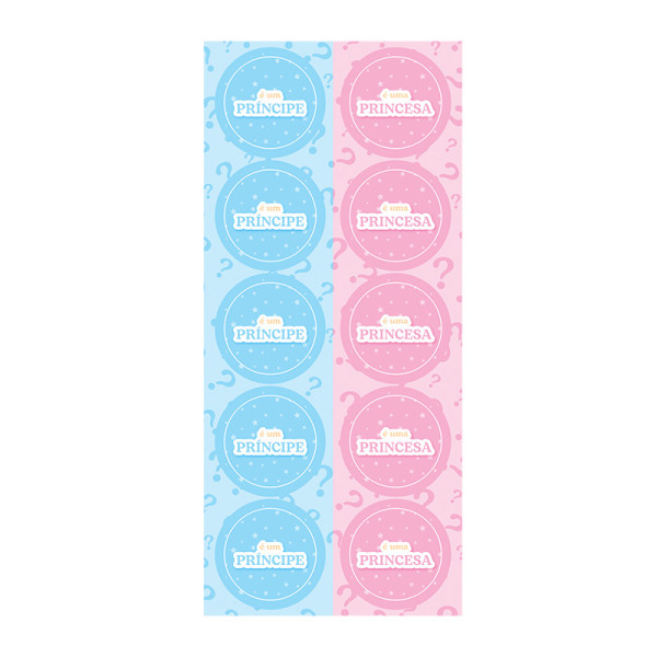 ADESIVO DECORATIVO CHÁ REVELAÇÃO