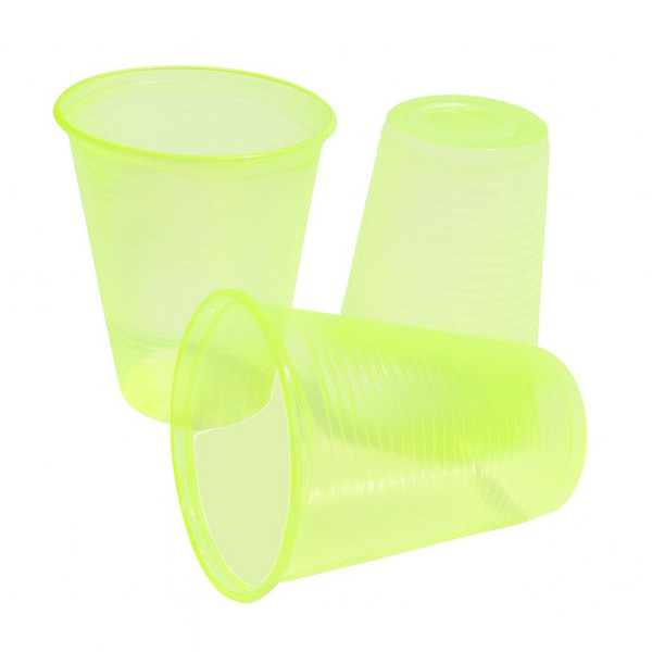 COPO DESCARTÁVEL 200 ML AMARELO NEON