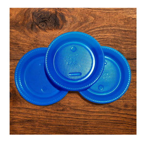 PRATO DESCARTÁVEL 15 CM AZUL