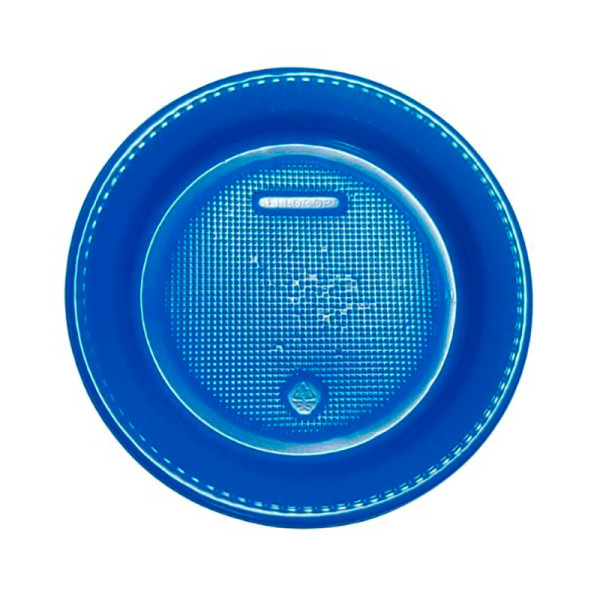PRATO DESCARTÁVEL 15 CM AZUL