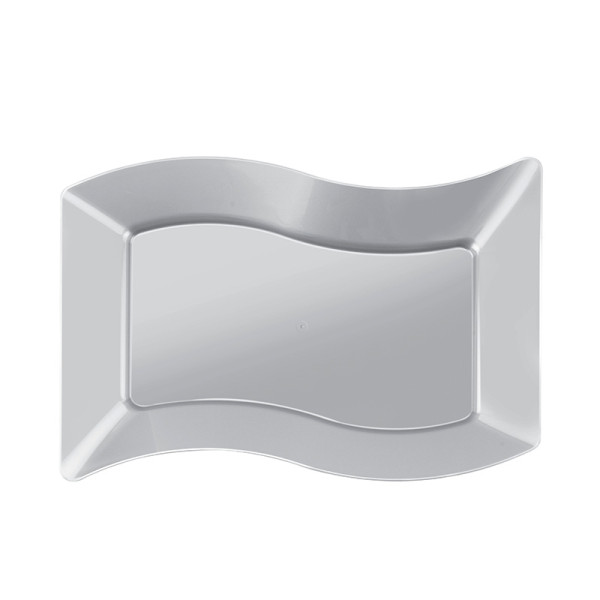 BANDEJA ACRÍLICA RETANGULAR DIB02 PRATA