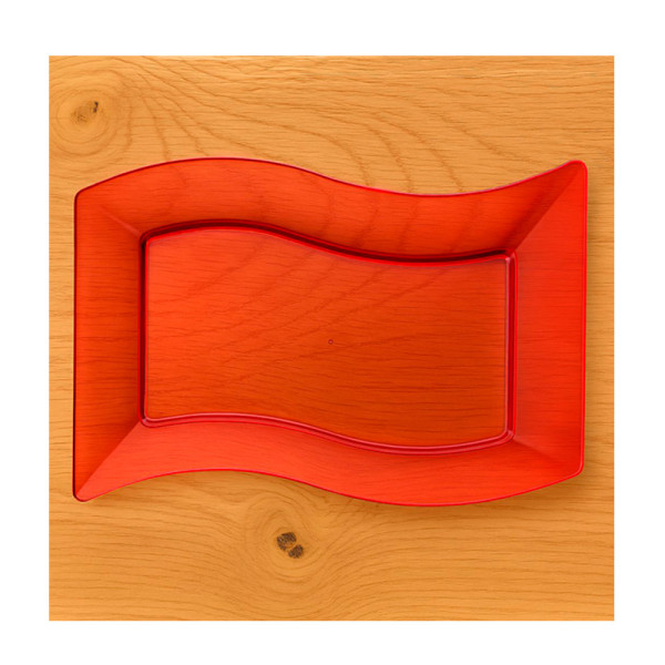 BANDEJA ACRÍLICA RETANGULAR DIB02 VERMELHA