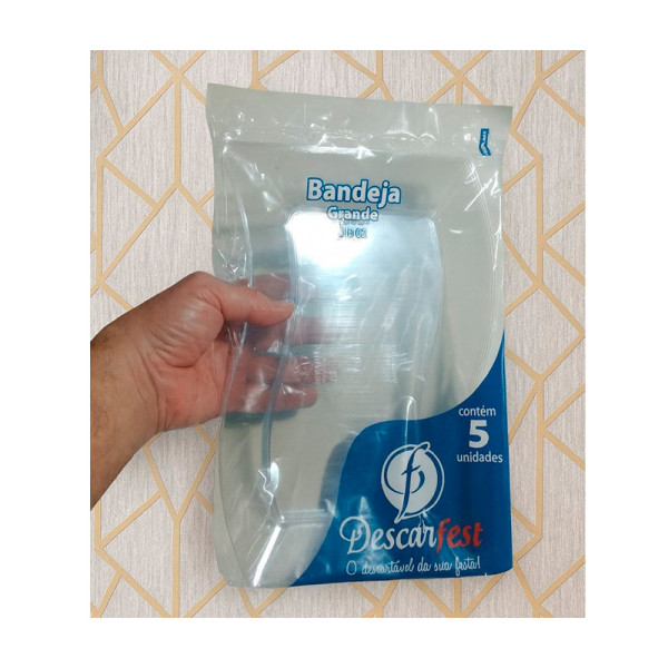 BANDEJA ACRÍLICA RETANGULAR DIB02 CRISTAL