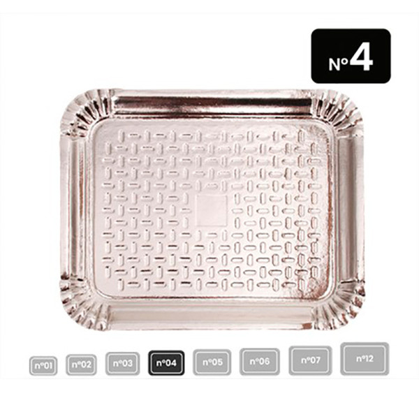 BANDEJA LAMINADA PRATA NO. 4