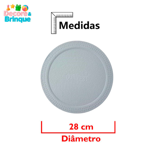 CAKE BOARD PREMIUM REDONDO BRANCO 28