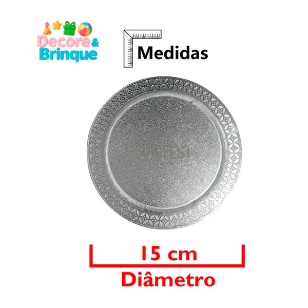 CAKE BOARD PREMIUM REDONDO PRATA 15