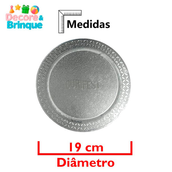 CAKE BOARD PREMIUM REDONDO PRATA 19