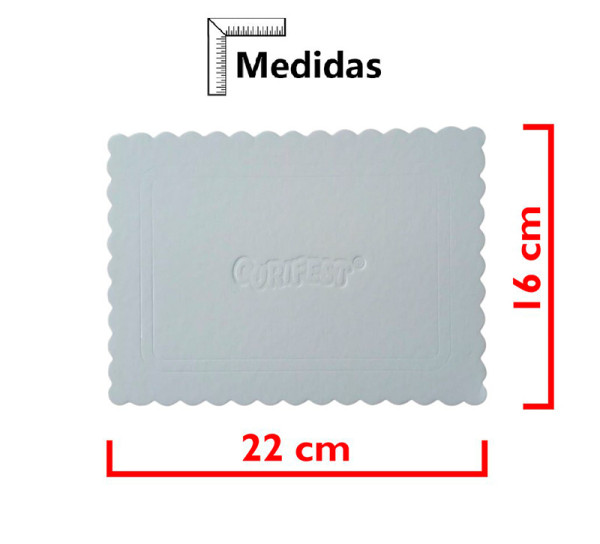 CAKE BOARD RETANGULAR PRATA N 22