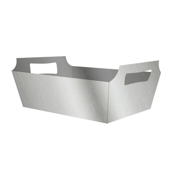 CESTA METALIZADA PRATA