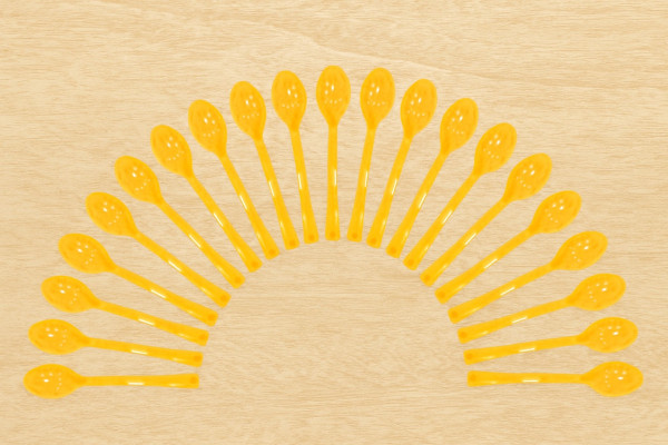 COLHER PICCOLO PARA DOCINHOS LARANJA NEON