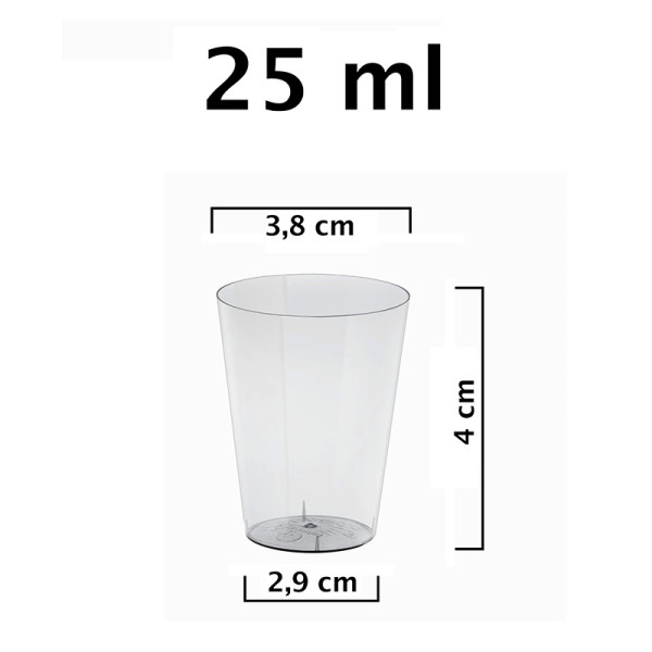 COPINHO ACRÍLICO PARA DOCINHOS 25 ML CRISTAL