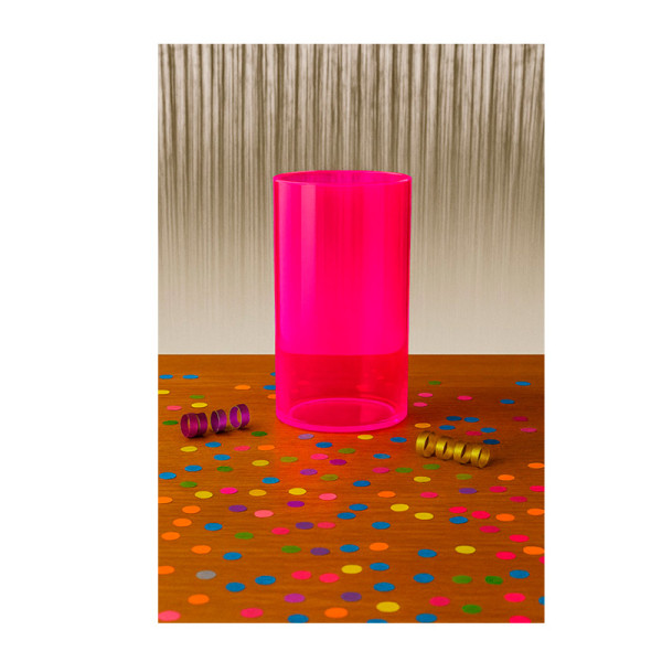 COPO LONG DRINK ACRÍLICO ROSA NEON