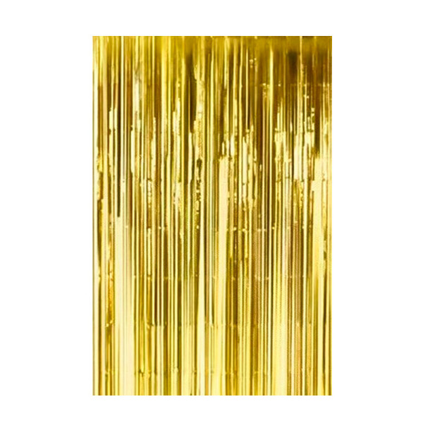 CORTINA METALIZADA LISA DOURADA