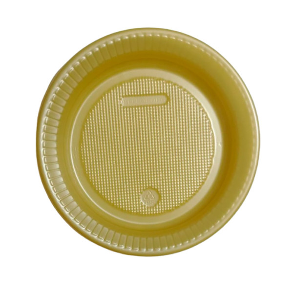 PRATO RASO DE REFEIÇÃO 21 CM DOURAADO