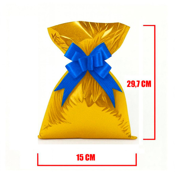 SACO METALIZADO DOURADO