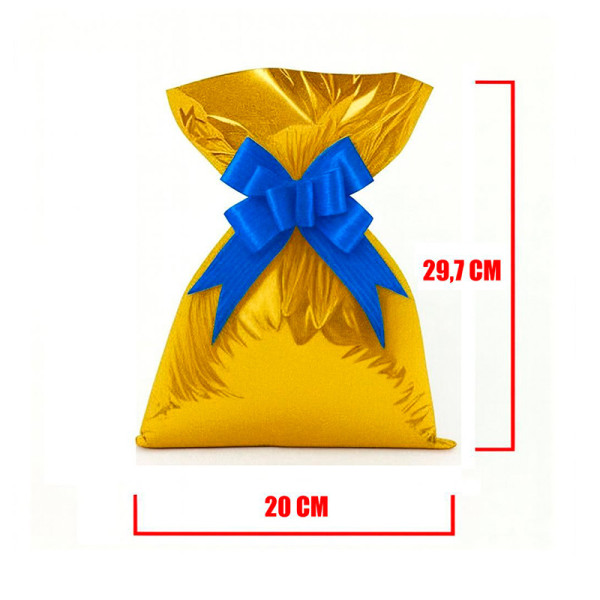 SACO METALIZADO DOURADO