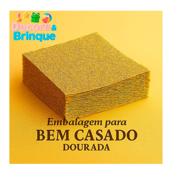 EMBALAGEM PARA BEM CASADO OURO
