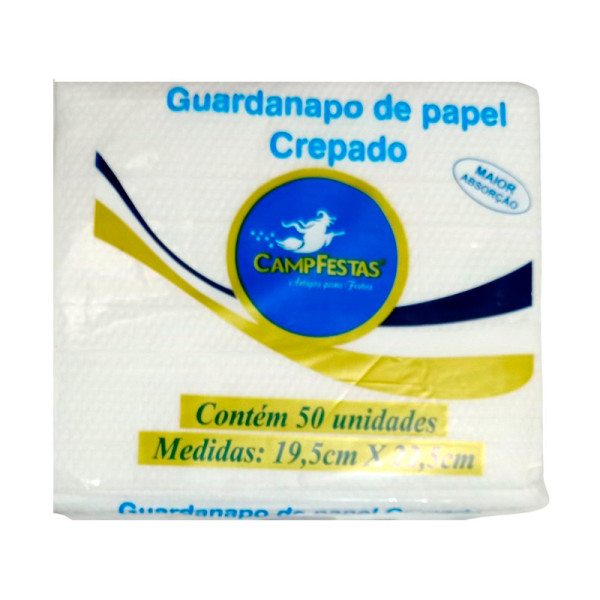 GUARDANAPO BRANCO 19,5 CM X 22,5 CM