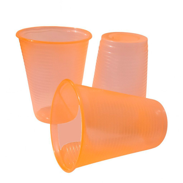 COPO DESCARTÁVEL 200ML LARANJA NEON