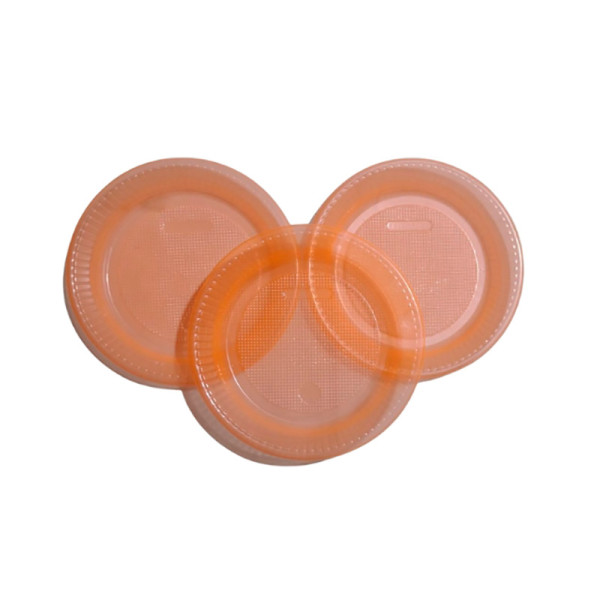 PRATO DE SOBREMESA 15 CM LARANJA NEON