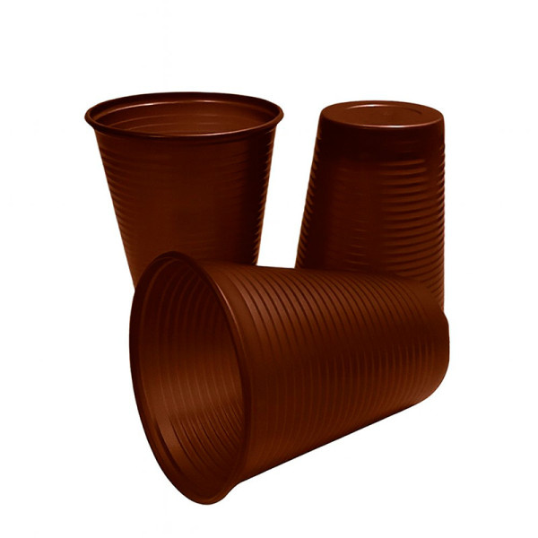 COPO DESCARTÁVEL 200 ML MARROM