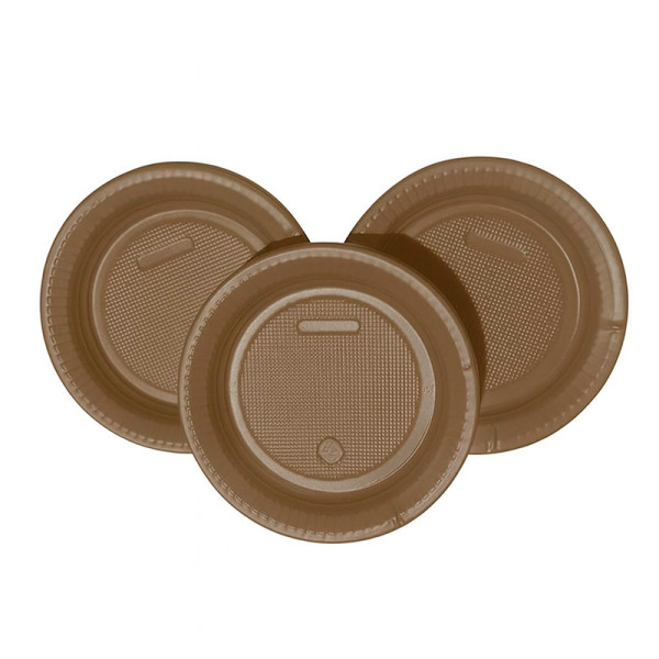 PRATINHO PARA SOBREMESA 15 CM MARROM