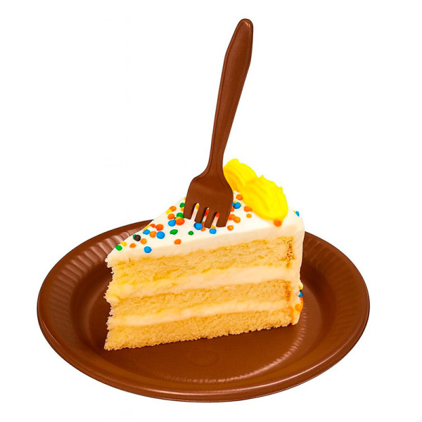 PRATINHO PARA SOBREMESA 15 CM MARROM