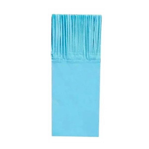 PAPEL PARA BALA DE COCO FRANJADO AZUL CLARO