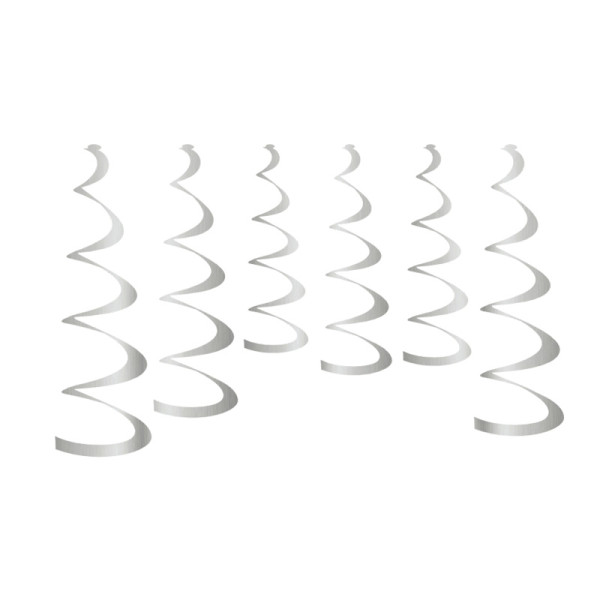 PENDENTE DECORATIVO ESPIRAL METALIZADO PRATA