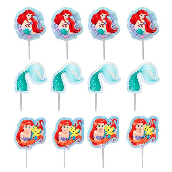 TOPPER PARA DOCINHOS ARIEL A PEQUENA SEREIA