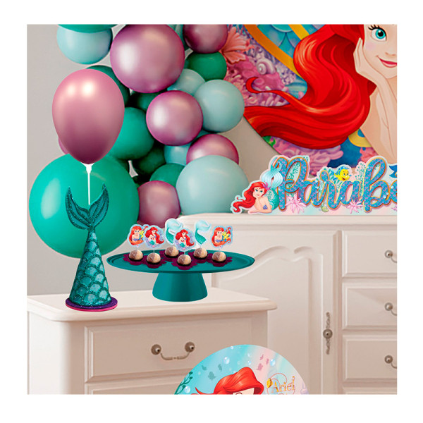 TOPPER PARA DOCINHOS ARIEL A PEQUENA SEREIA