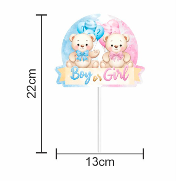 TOPPER PARA BOLO EVA CHÁ REVELAÇÃO