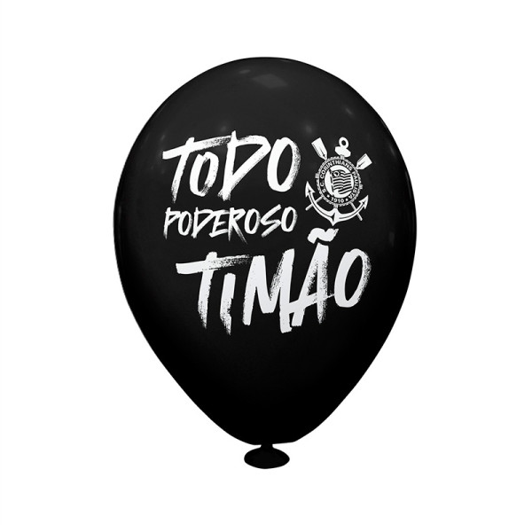 BALÃO DECORADO 8 POLEGADA CORINTHIANS