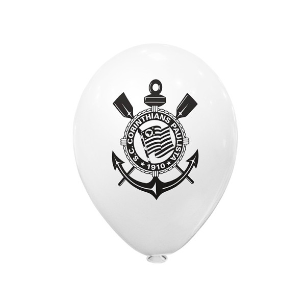BALÃO DECORADO 8 POLEGADA CORINTHIANS